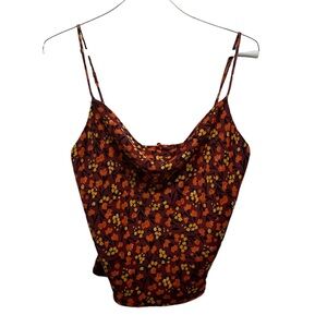 Zara Floral Tank Top - Red and Yellow